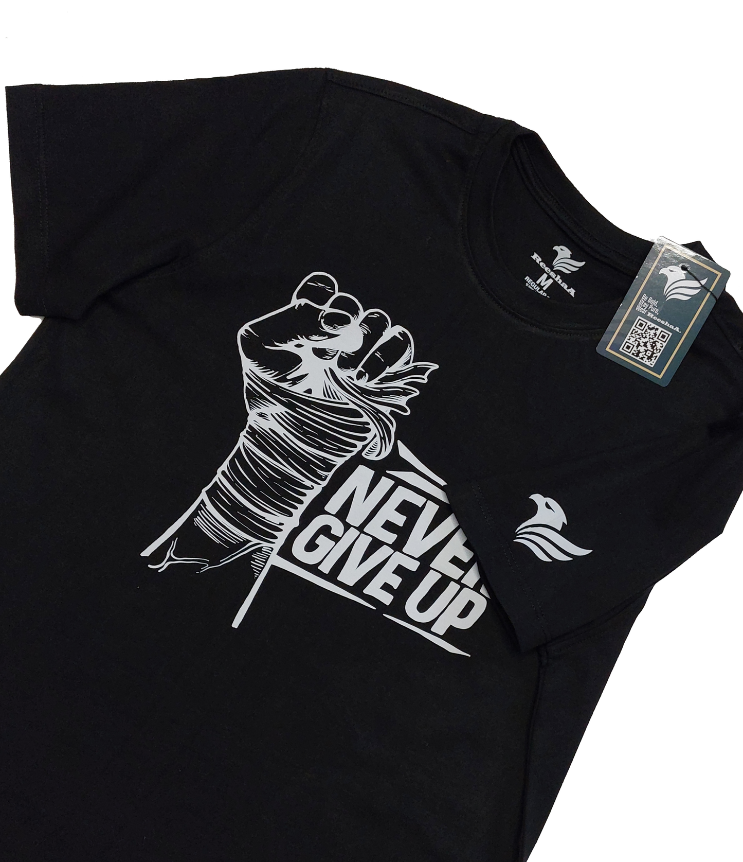 Never Give up- Short sleeve t-shirt